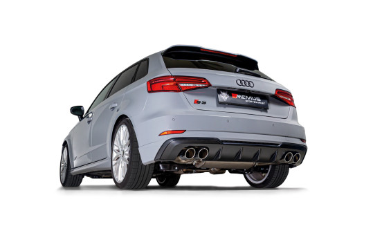 Remus exhaust suitable for Audi S3 Sportback (8V) - Silver Angled, Image 5