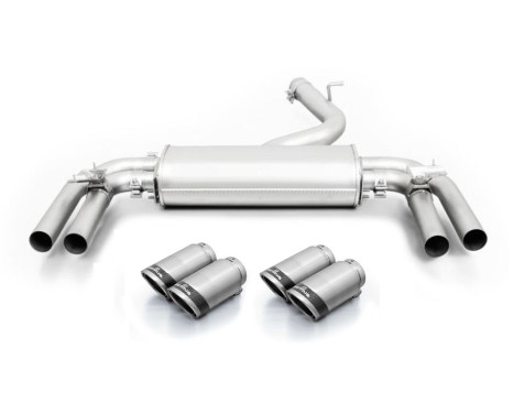Remus exhaust suitable for Audi S3 Sportback (8V) - Silver Angled