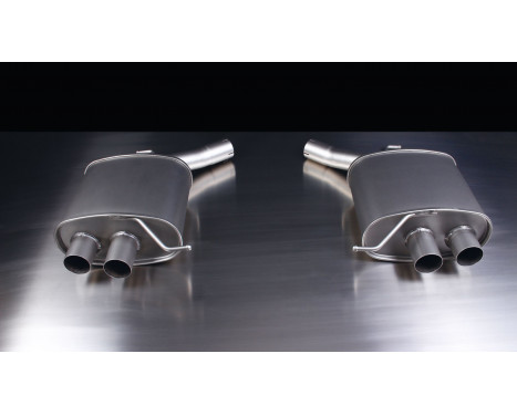 Remus exhaust suitable for BMW 5 Series F10 535i - Silver / Angled, Image 4