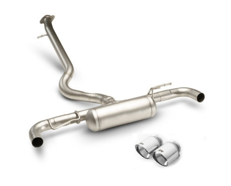 Remus exhaust suitable for (GPF-back) Toyota Yaris GR (G16E) 1.6 Turbo - Chrome 102mm