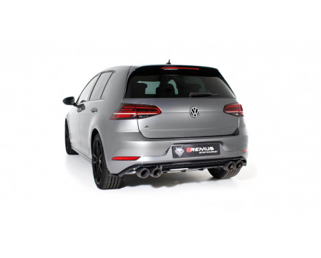 Remus exhaust suitable for L+R Volkswagen Golf VII R (facelift 2017+) - Black Chrome, Image 4