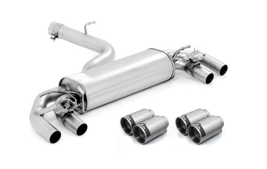 Remus exhaust suitable for L+R Volkswagen Golf VII R (facelift 2017+) - Silver / Carbon