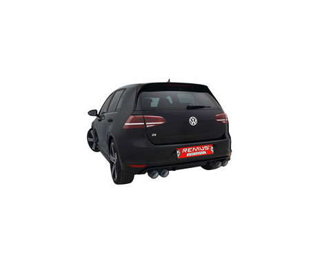 Remus exhaust suitable for Volkswagen Golf VII R - Black Chrome, Image 3
