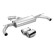 Remus exhaust suitable for Volkswagen Golf VII / Seat Leon 2.0 TSi - Chrome Angled