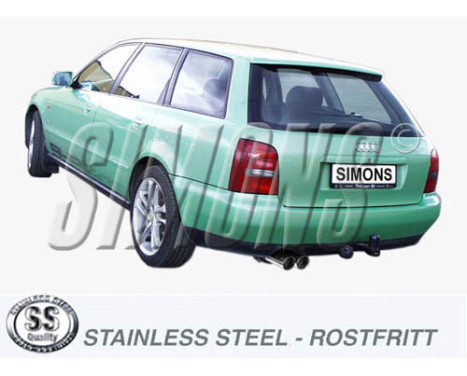 Simons exhaust suitable for Audi A4 (B5) Quattro 1994-2000, Image 2