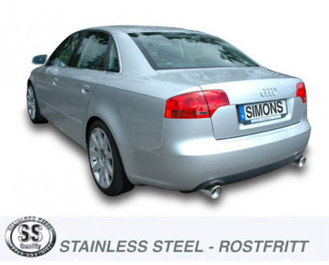 Simons exhaust suitable for Audi A4 Sedan/Avant 2005- 1.8T, 2.0T quattro, Image 2