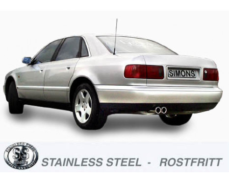 Simons exhaust suitable for Audi A8 2.5 TDi, 2.8, 3.7, 4.2 1994-2002, Image 2