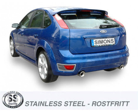 Simons exhaust suitable for Ford Focus ST 225 (2005-2012), Image 2