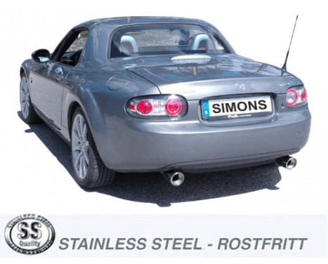Simons exhaust suitable for Mazda MX 5 type NC (2005-2015), Image 2