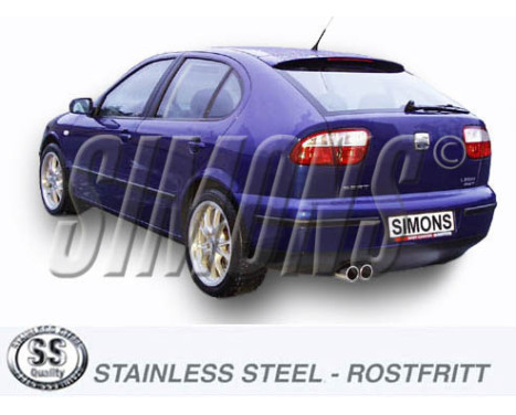Simons exhaust suitable for Seat Leon 1.8i Turbo 1999-2005, Image 2