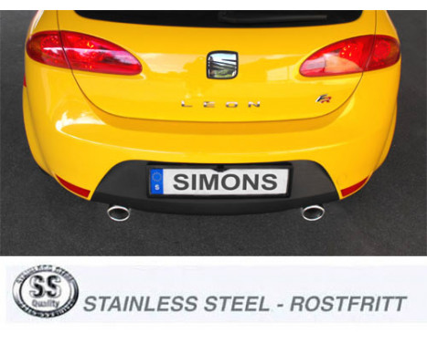 Simons exhaust suitable for Seat Leon 2.0 CUPRA left and right, Image 2