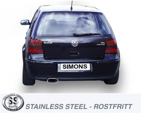 Simons exhaust suitable for Volkswagen Golf 4 v6 4-motion (1996-2003), Image 2