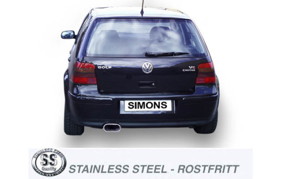 Simons exhaust suitable for Volkswagen Golf 4 v6 4-motion (1996-2003), Image 2