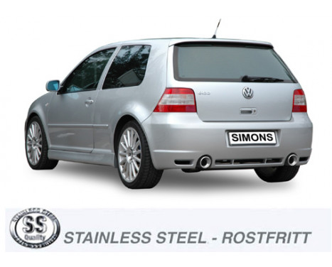 Simons exhaust suitable for Volkswagen Golf R32 3.2 V6, Image 2