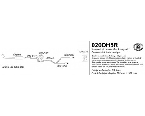 Simons exhaust suitable for Volvo 850/S70/V70/C70 1994-1999, Image 3