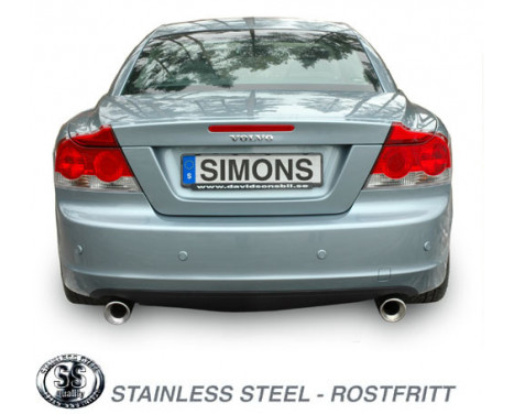 Simons exhaust suitable for Volvo C70 Turbo Convertible 1996-2005, Image 2