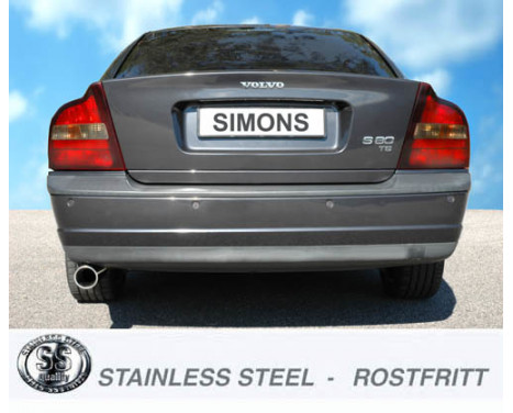 Simons exhaust suitable for Volvo S80 2.0T/2.4T/2.5T T6 (2WD), Image 2