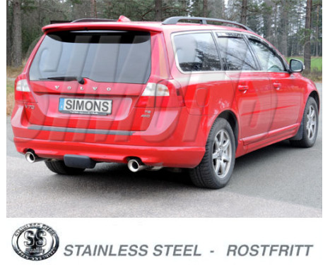 Simons exhaust suitable for Volvo V70/XC70 T6 AWD 2007-, Image 2