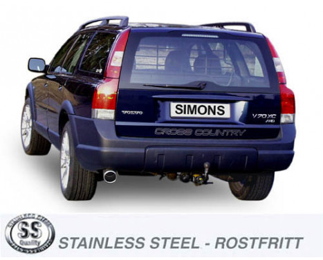 Simons exhaust suitable for Volvo XC70 XC AWD 2.4T/2.5T/D5, Image 2