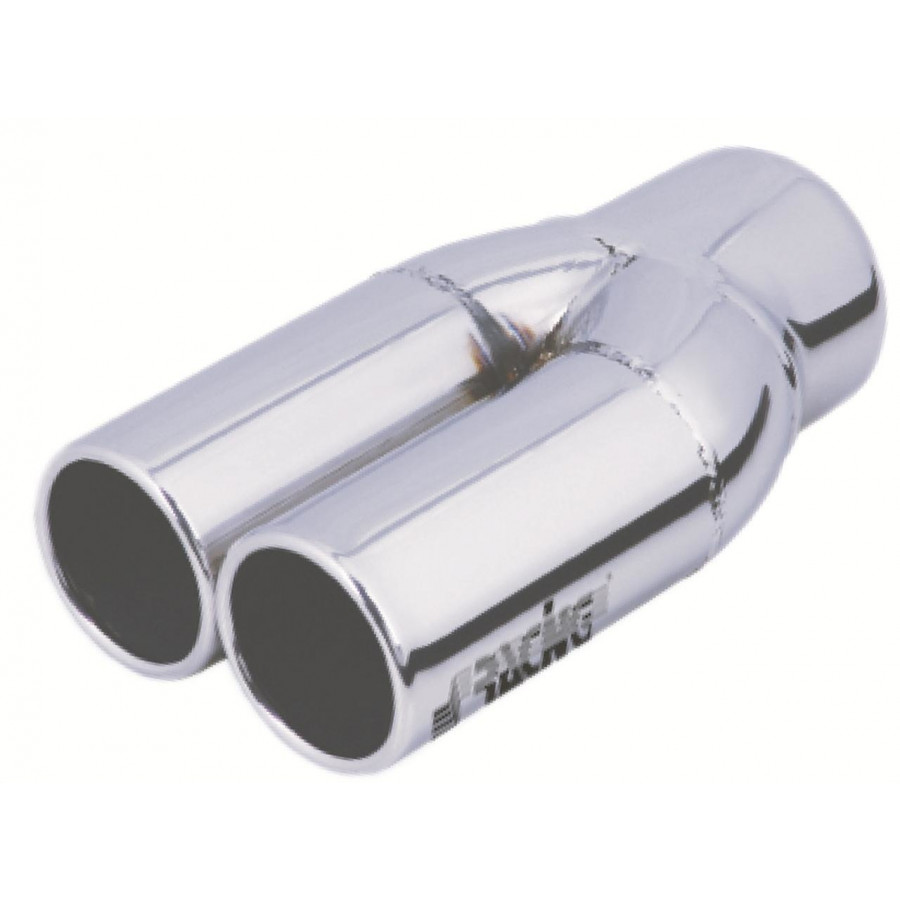 Exhaust Tip Dual Twin Round Stainless Diameter 63mm 9 Inches Inlet   P295921 900 900 