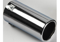 Exhaust Trim Round 80mm - 7 inches / Inlet Dia. 40-77mm - Steel / Chrome