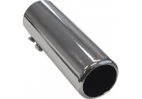 2 Piece Set of Pencil Cut Chrome Exhaust Tips 2.25 Inlet 2.50 Outlet 9 Length 
