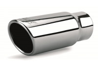 Simoni Racing Exhaust Tip Round/Slanted Stainless Steel - Diameter 76 - Length 180mm - Mounting 37 - 63 mm