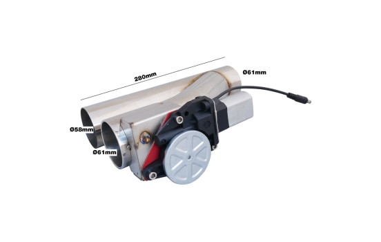 Simoni Racing Universal Y-Piece Exhaust Control Valve (On/Off) with switch & wiring kit, Image 2