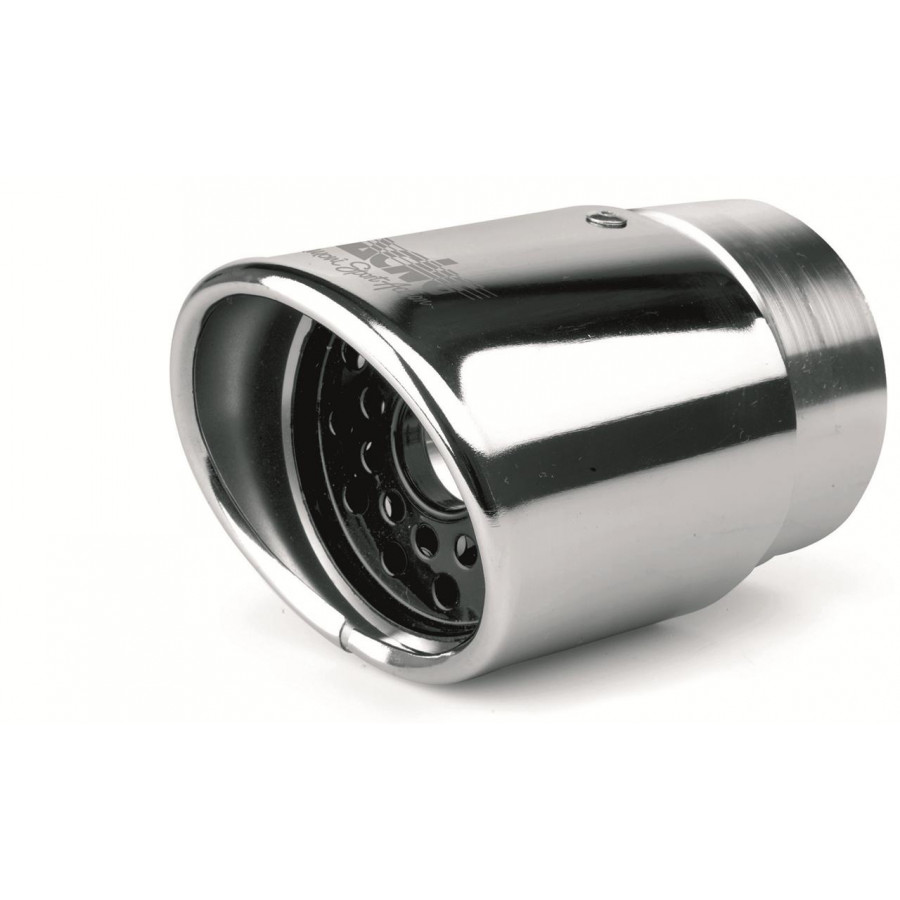 Exhaust Tip Oval / Oblique SS 88x82 5 inches / Inlet Dia. 74mm