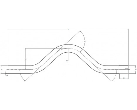 Cardan bend approx. 660 mm long stainless steel, Image 2