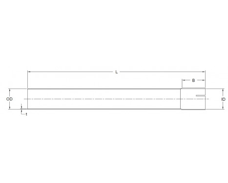 Tube 1000 mm long stainless steel, Image 2