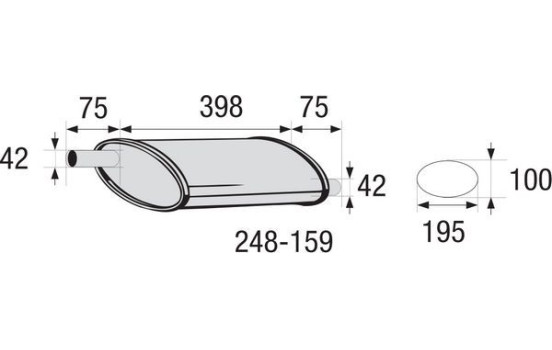 Middle muffler, universal