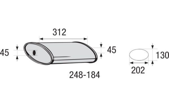 Middle muffler, universal