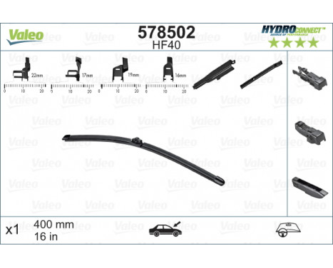 Balai d'essuie-glace HYDROCONNECT 578502 Valeo, Image 2