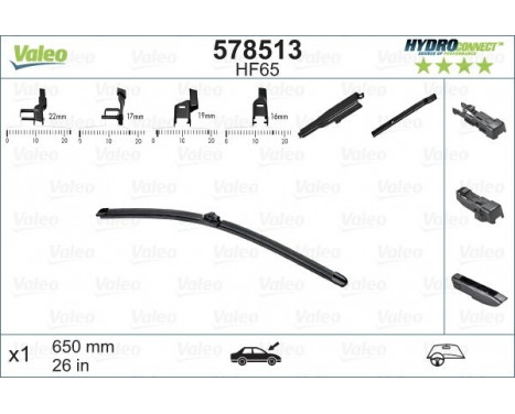 Balai d'essuie-glace HYDROCONNECT 578513 Valeo, Image 3