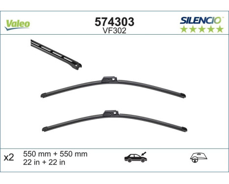 Balai d'essuie-glace SILENCIO FLAT BLADE SET 574303 Valeo, Image 6