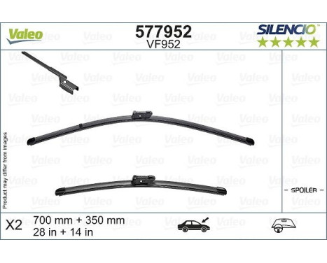 Balai d'essuie-glace SILENCIO FLAT BLADE SET 577952 Valeo, Image 6