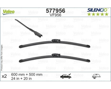 Balai d'essuie-glace SILENCIO FLAT BLADE SET 577956 Valeo, Image 2