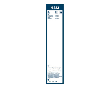 Ensemble de réduction d'essuie-glaces Bosch avant + arrière 481+H383, Image 11