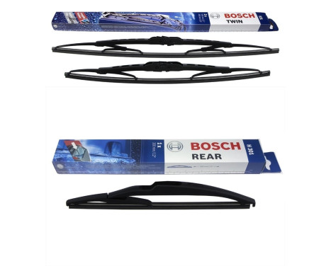 Ensemble de réduction d'essuie-glaces Bosch avant + arrière 531+H301