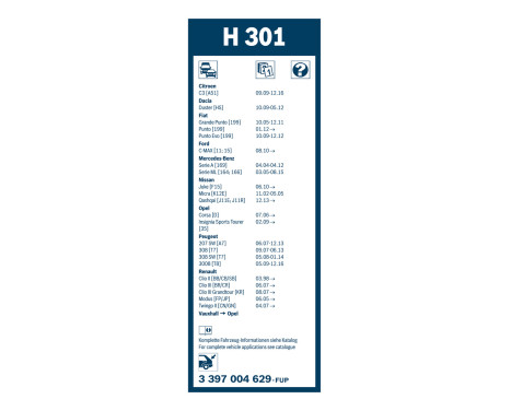 Ensemble de réduction d'essuie-glaces Bosch avant + arrière 531+H301, Image 4