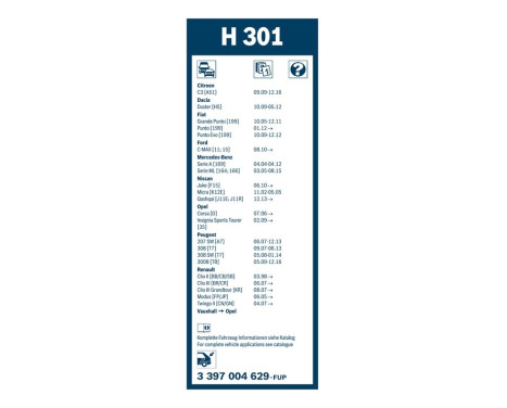 Ensemble de réduction d'essuie-glaces Bosch avant + arrière 531+H301, Image 8