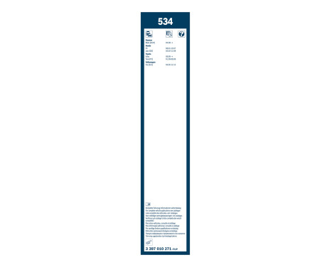 Ensemble de réduction d'essuie-glaces Bosch avant + arrière 534+H310, Image 4