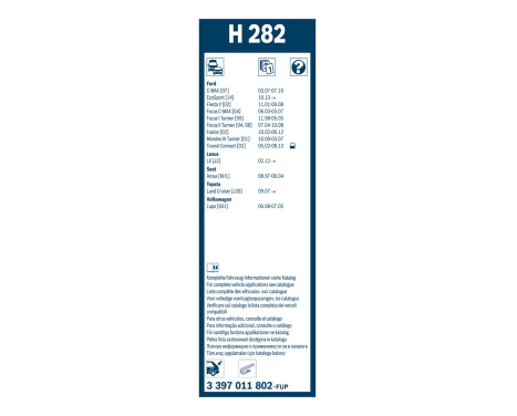 Ensemble de réduction d'essuie-glaces Bosch avant + arrière 552+H282, Image 4