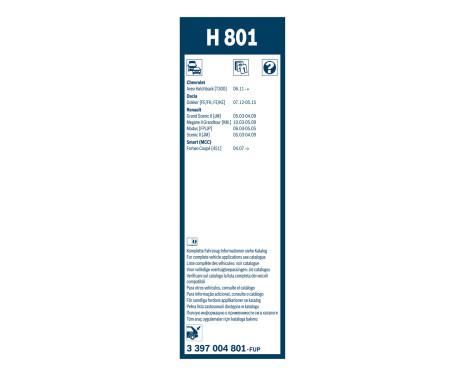 Ensemble de réduction d'essuie-glaces Bosch avant + arrière 553+H801, Image 4