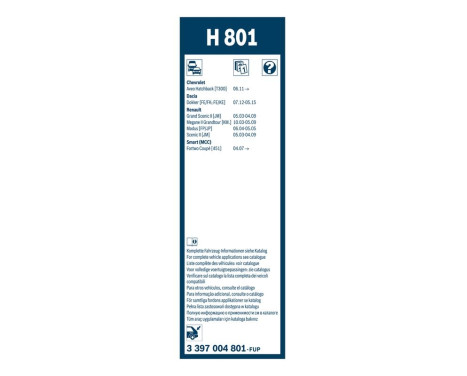 Ensemble de réduction d'essuie-glaces Bosch avant + arrière 553+H801, Image 8