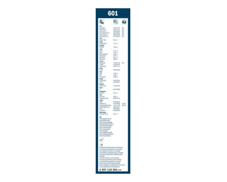 Ensemble de réduction d'essuie-glaces Bosch avant + arrière 601+Z361, Image 12