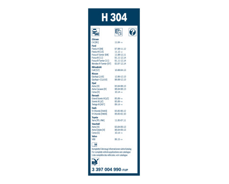 Ensemble de réduction d'essuie-glaces Bosch avant + arrière 605+H304, Image 4