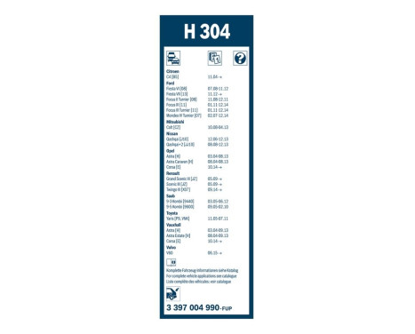 Ensemble de réduction d'essuie-glaces Bosch avant + arrière 605+H304, Image 8