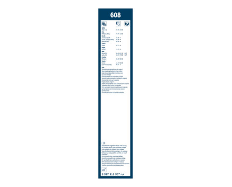 Ensemble de réduction d'essuie-glaces Bosch avant + arrière 608+H402, Image 11